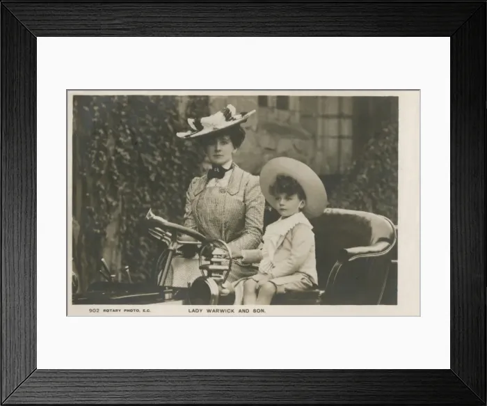 Framed Print : Countess of Warwick and her son Framed Print : Countess of Warwick and her son