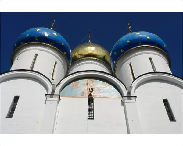Domes of the Assumption Cathedral, Sergiyev Posad, Russia
