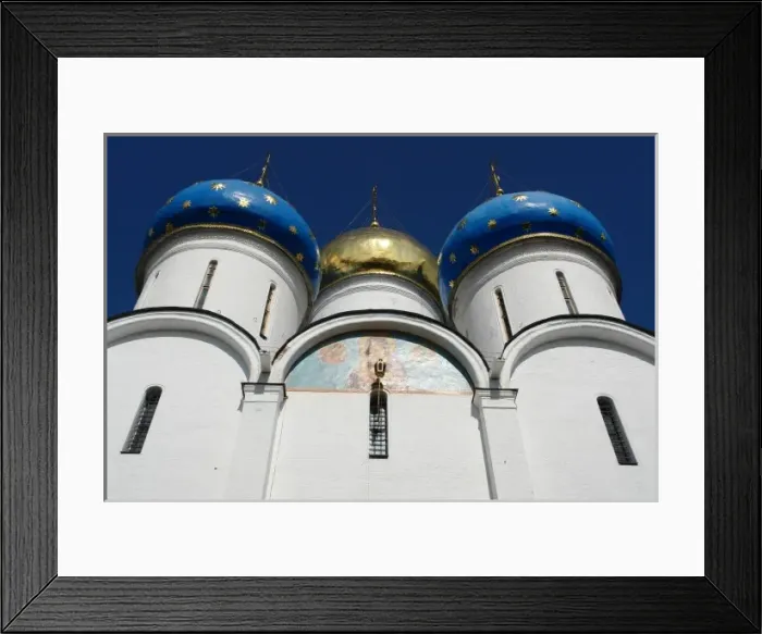 Framed Print : Domes of the Assumption Cathedral, Sergiyev Posad, Russia