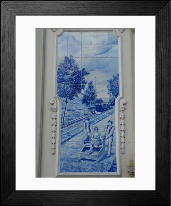 Framed Print : Blue Tiles, Avenida Arriaga, Funchal, Madeira Framed Print : Blue Tiles, Avenida Arriaga, Funchal, Madeira