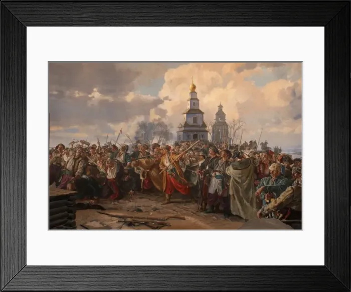 Framed Print : Painting in Cossack Museum, Zaporozhye, Ukraine Framed Print : Painting in Cossack Museum, Zaporozhye, Ukraine