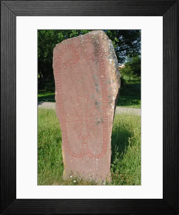 Framed Print : Runestone, Gripsholm Castle, Mariefred, Sweden Framed Print : Runestone, Gripsholm Castle, Mariefred, Sweden