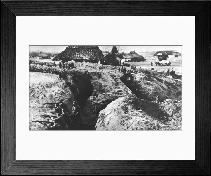 Framed Print : Austrian troops in trenches Framed Print : Austrian troops in trenches