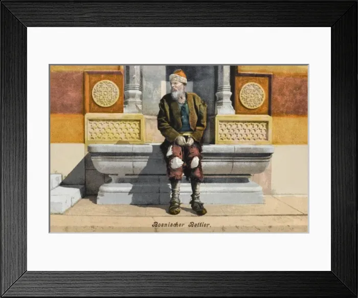 Framed Print : Bosnia & Herzegovina - Sarajevo - Beggar Framed Print : Bosnia & Herzegovina - Sarajevo - Beggar