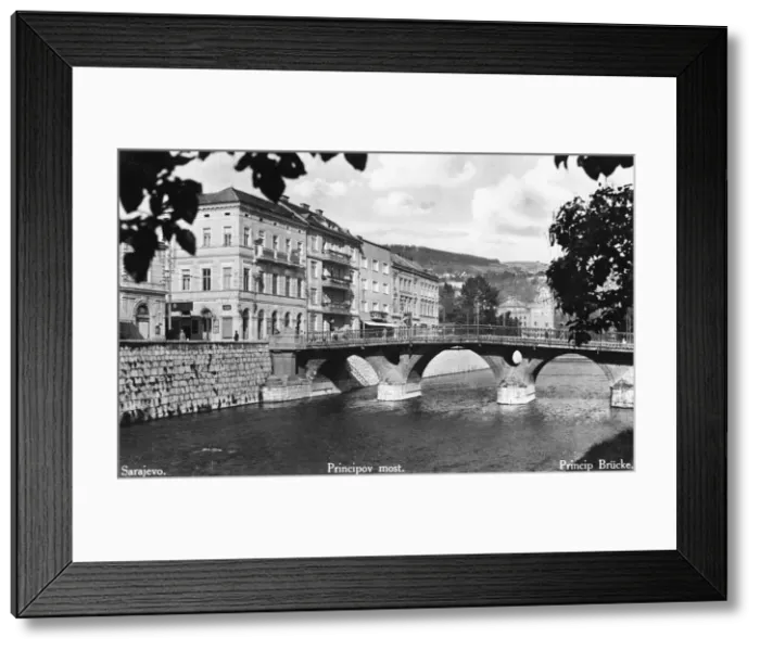 Framed Print : Bosnia - Sarajevo - Principal Bridge Framed Print : Bosnia - Sarajevo - Principal Bridge