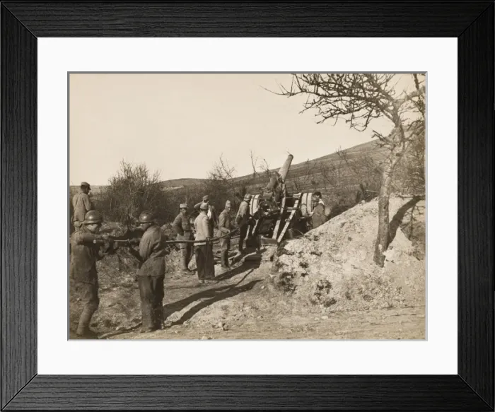 Framed Print : French artillery WWI Framed Print : French artillery WWI
