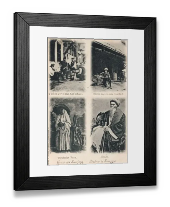 Framed Print : Bosnia - Sarajevo - Turkish Types Framed Print : Bosnia - Sarajevo - Turkish Types