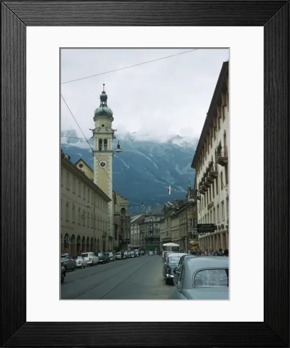 Framed Print : Street scene in Innsbruck, Austria Framed Print : Street scene in Innsbruck, Austria