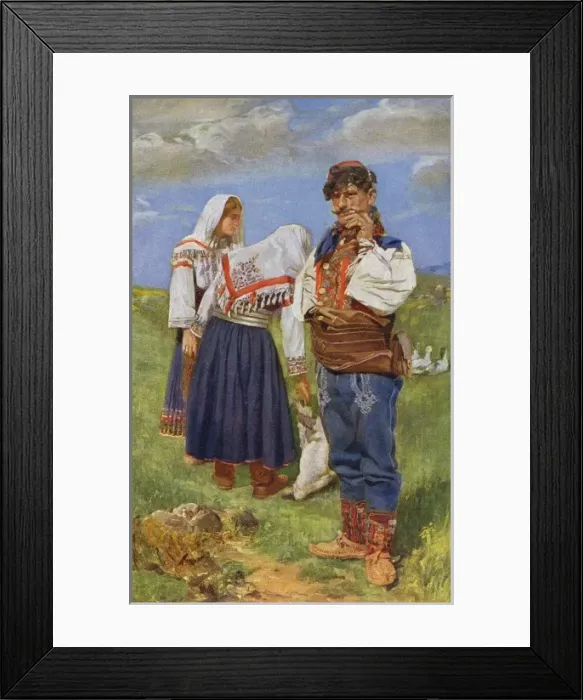 Framed Print : Croatia - Dalmatian National Costumes Framed Print : Croatia - Dalmatian National Costumes