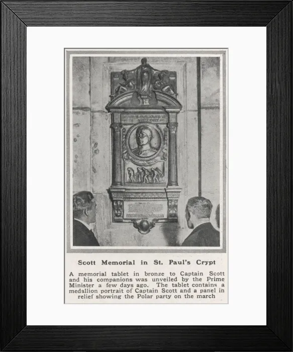 Framed Print : Memorial plaque to Captain Scott Framed Print : Memorial plaque to Captain Scott