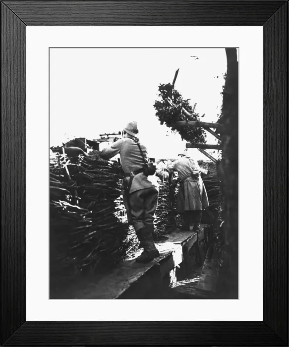 Framed Print : French trench WWI Framed Print : French trench WWI