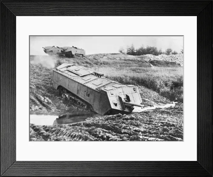 Framed Print : French tank WWI