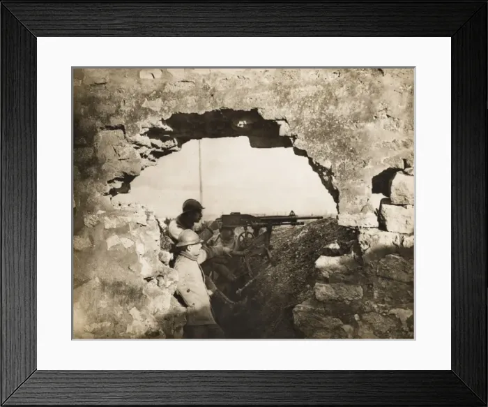 Framed Print : French Machine Gun WWI Framed Print : French Machine Gun WWI