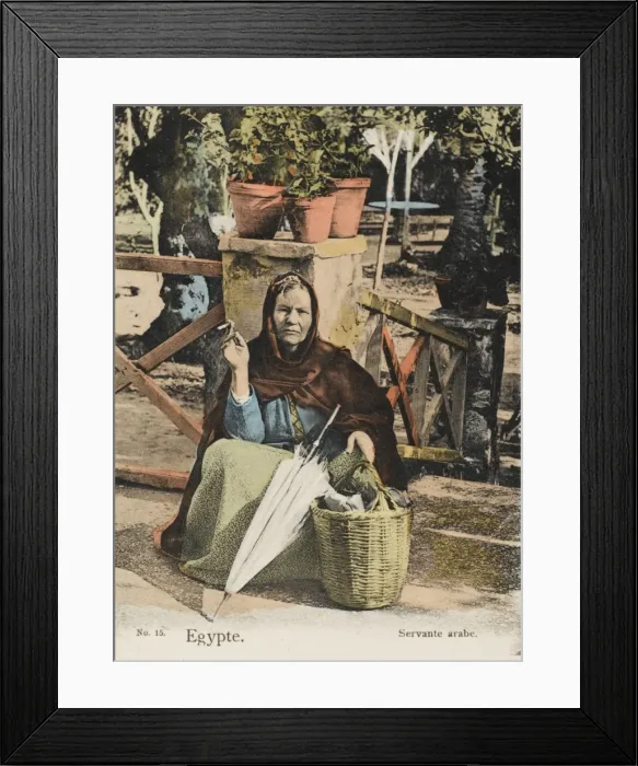 Framed Print : Arab servant woman in Egypt Framed Print : Arab servant woman in Egypt