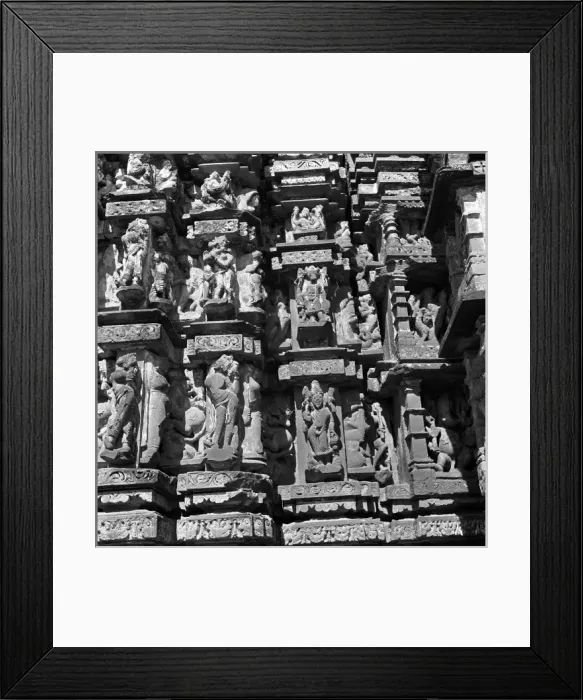 Framed Print : Carvings - Khajuraho Temples - India Framed Print : Carvings - Khajuraho Temples - India