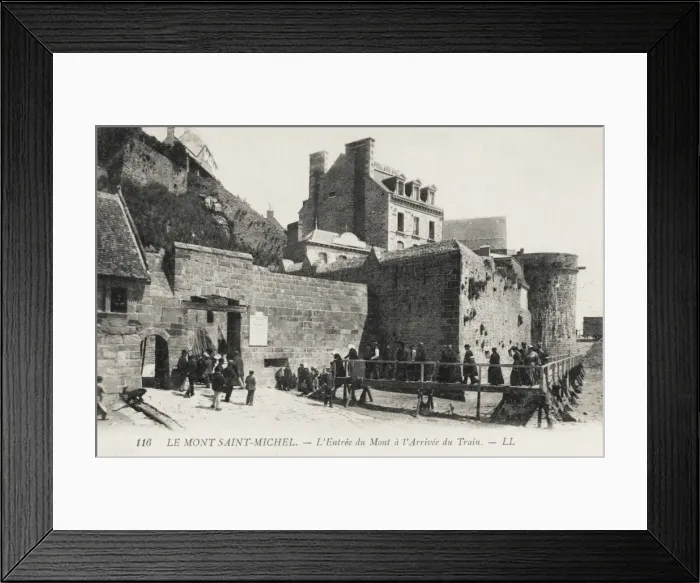 Framed Print : Mont St Michel, France - Entrance by Train terminus Framed Print : Mont St Michel, France - Entrance by Train terminus