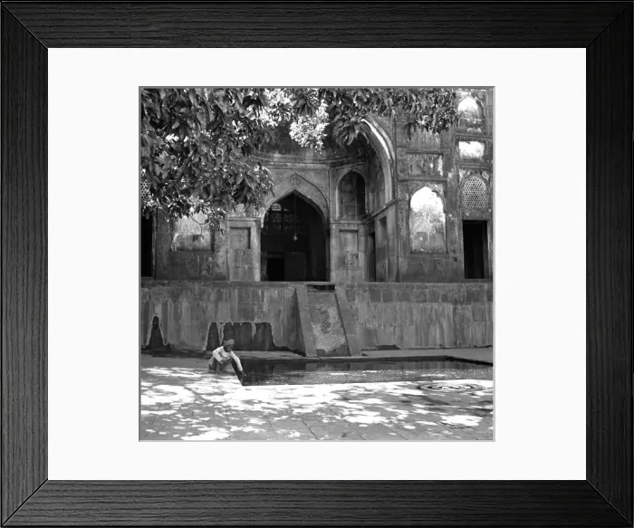 Framed Print : Boy Fetching Water - Mandu Temple Ruin - India Framed Print : Boy Fetching Water - Mandu Temple Ruin - India