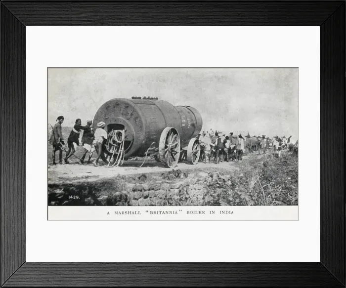 Framed Print : Marshall Britannia Boiler transported - India Framed Print : Marshall Britannia Boiler transported - India