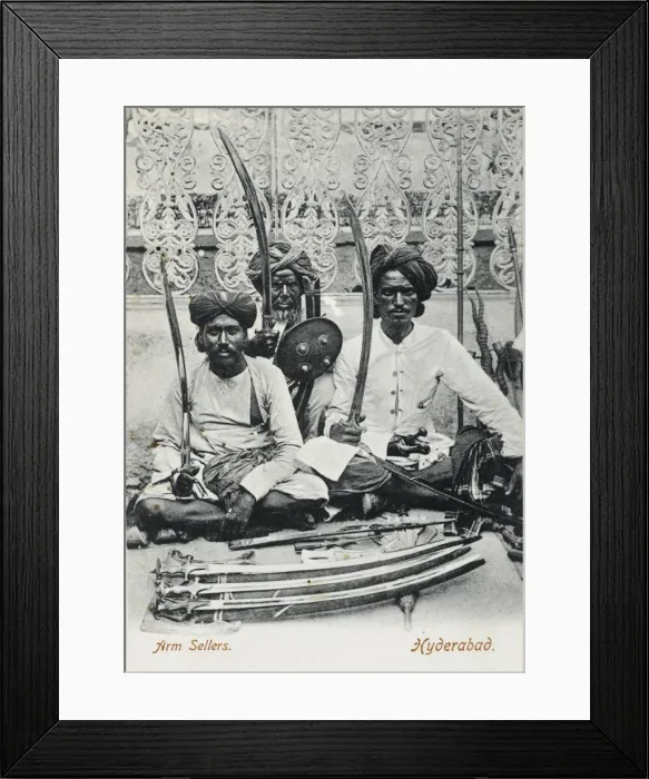 Framed Print : Hyderabad, India - arms sellers Framed Print : Hyderabad, India - arms sellers