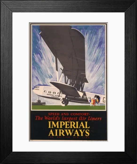 Framed Print : Imperial Airways poster Framed Print : Imperial Airways poster