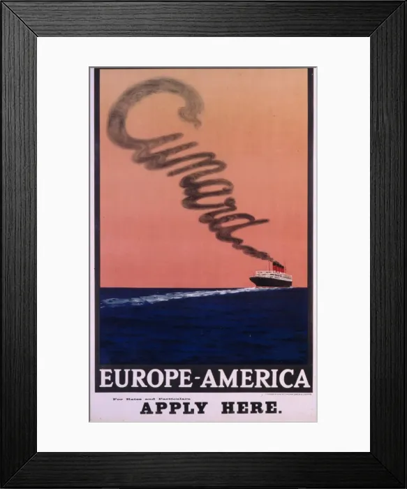 Framed Print : Cunard poster Framed Print : Cunard poster