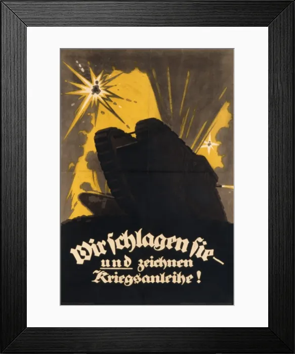 Framed Print : German WWI War Loans poster Framed Print : German WWI War Loans poster