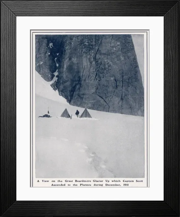 Framed Print : A View up the Great Beardmore Glacier Framed Print : A View up the Great Beardmore Glacier