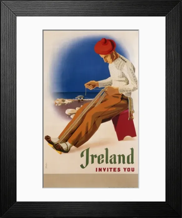 Framed Print : Ireland Invites You poster Framed Print : Ireland Invites You poster