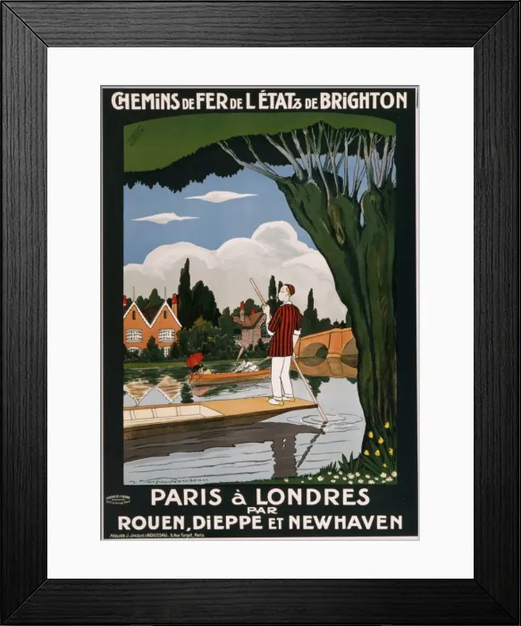 Framed Print : French railway poster - Paris to London Framed Print : French railway poster - Paris to London