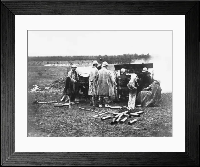 Framed Print : French Artillery WWI Framed Print : French Artillery WWI