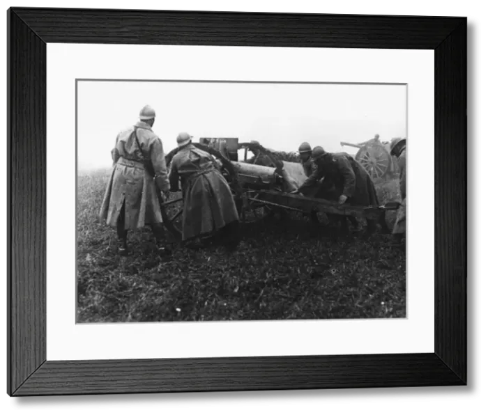 Framed Print : French artillery WWI Framed Print : French artillery WWI