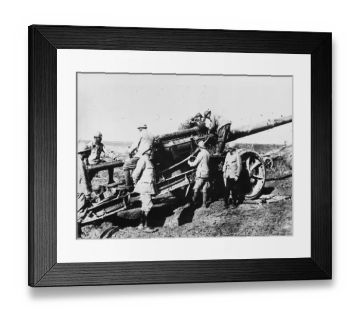 Framed Print : French artillery WWI Framed Print : French artillery WWI