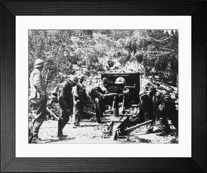 Framed Print : French artillery WWI Framed Print : French artillery WWI