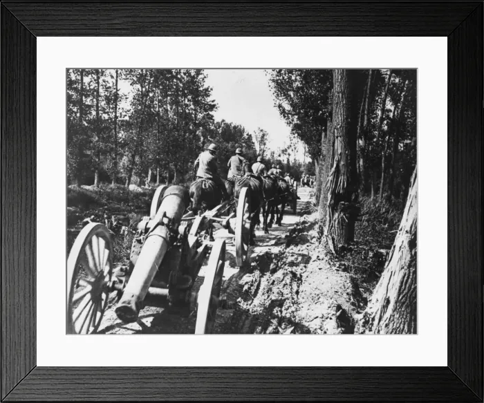 Framed Print : French artillery WWI Framed Print : French artillery WWI