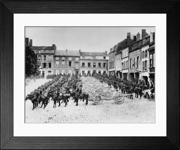 Framed Print : French artillery parade WWI Framed Print : French artillery parade WWI