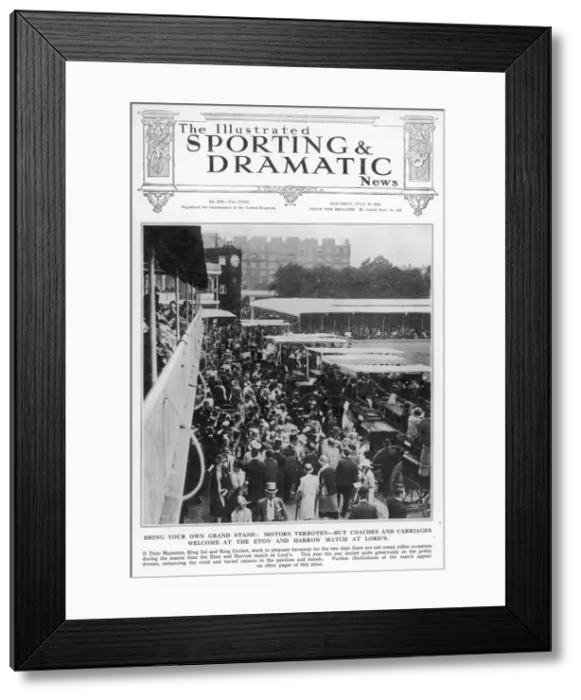 Framed Print : Eton and Harrow Match at Lords, 1925 Framed Print : Eton and Harrow Match at Lords, 1925