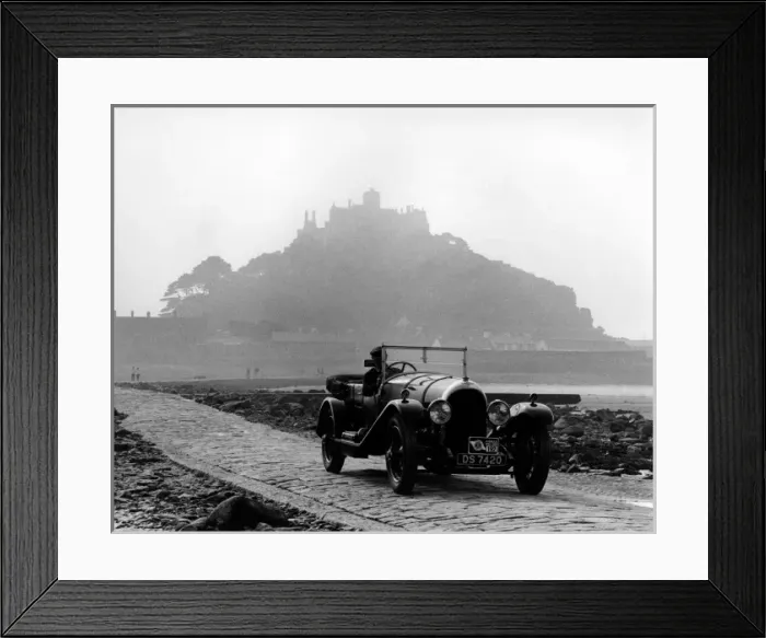 Framed Print : Bentley car at St Michaels Mount, Cornwall Framed Print : Bentley car at St Michaels Mount, Cornwall