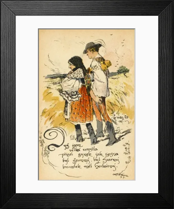 Framed Print : Czech Rural costume Framed Print : Czech Rural costume