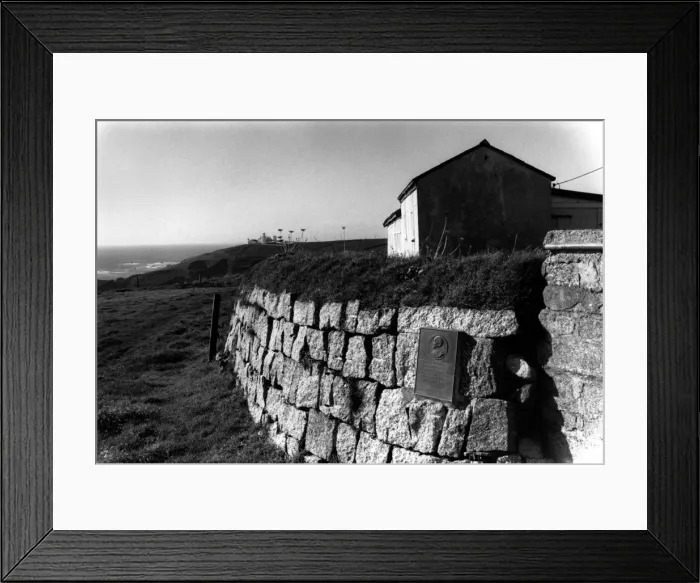 Framed Print : Marconi plaque, Bass Point, Cornwall Framed Print : Marconi plaque, Bass Point, Cornwall