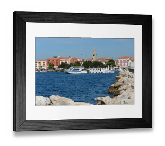 Framed Print : View of boats, Porec, Croatia Framed Print : View of boats, Porec, Croatia