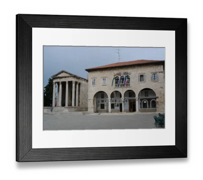 Framed Print : Temple of Augustus and City Hall, Pula, Croatia Framed Print : Temple of Augustus and City Hall, Pula, Croatia
