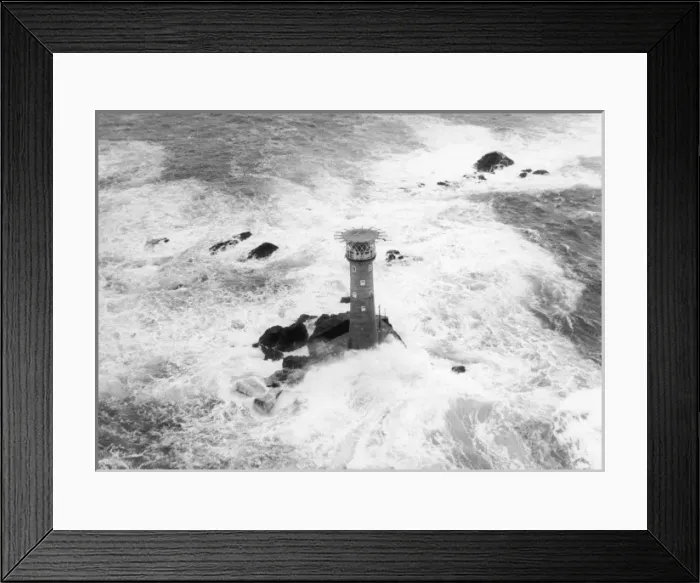 Framed Print : Longships Lighthouse in a gale Framed Print : Longships Lighthouse in a gale
