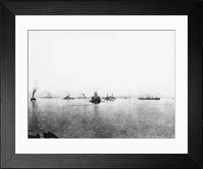 Framed Print : British warships and transports WWI Framed Print : British warships and transports WWI