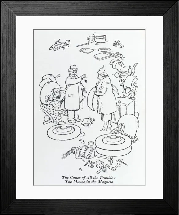 Framed Print : Car trouble / W H Robinson Framed Print : Car trouble / W H Robinson