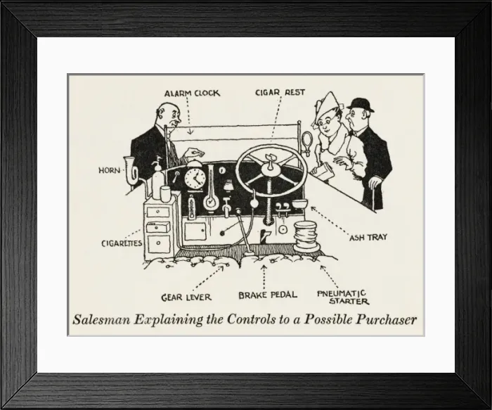 Framed Print : Car controls / W H Robinson Framed Print : Car controls / W H Robinson
