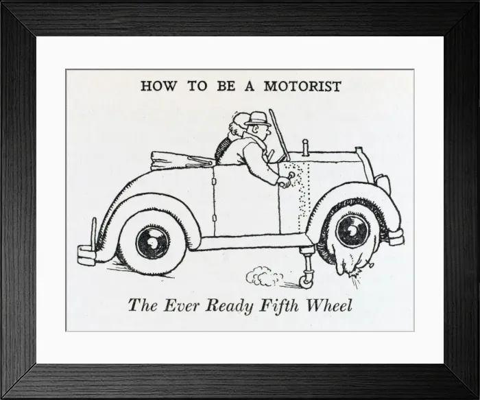 Framed Print : Flat Tyre / W H Robinson Framed Print : Flat Tyre / W H Robinson