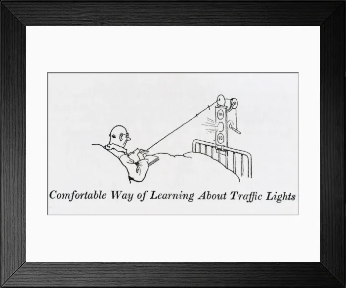 Framed Print : Learning about traffic lights / W H Robinson Framed Print : Learning about traffic lights / W H Robinson