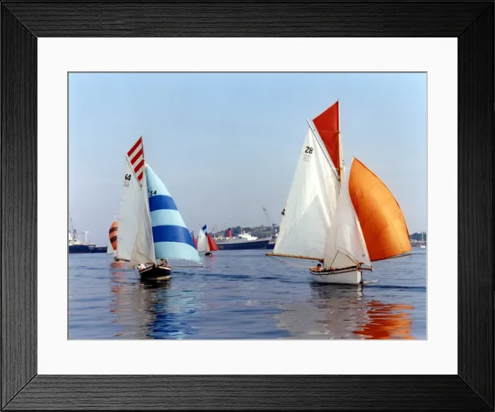 Framed Print : Oyster boats off Falmouth, Cornwall Framed Print : Oyster boats off Falmouth, Cornwall