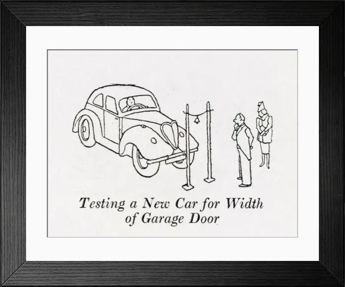 Framed Print : Testing cars width / W H Robinson Framed Print : Testing cars width / W H Robinson