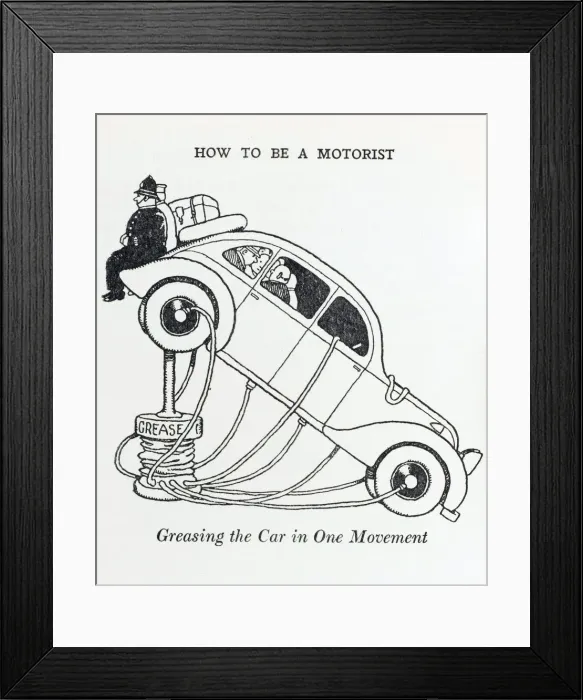 Framed Print : Greasing the car / W H Robinson Framed Print : Greasing the car / W H Robinson